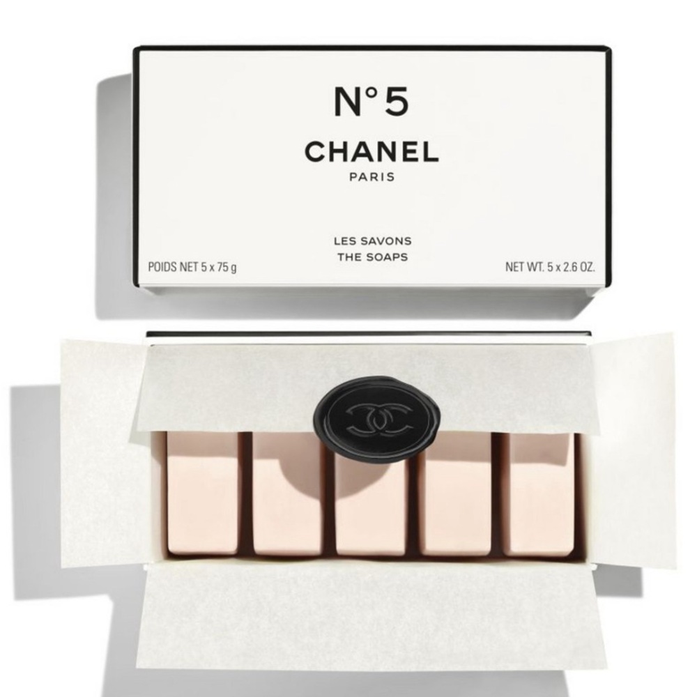 Limited Edition Chanel N•5 bath soap gift set (5 Pc).  Brand new Unopened.
